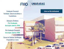 Tablet Screenshot of fho.edu.br